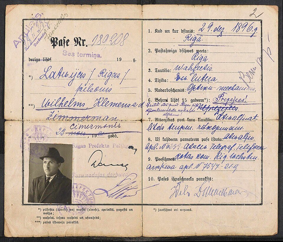 First Latvia Passport